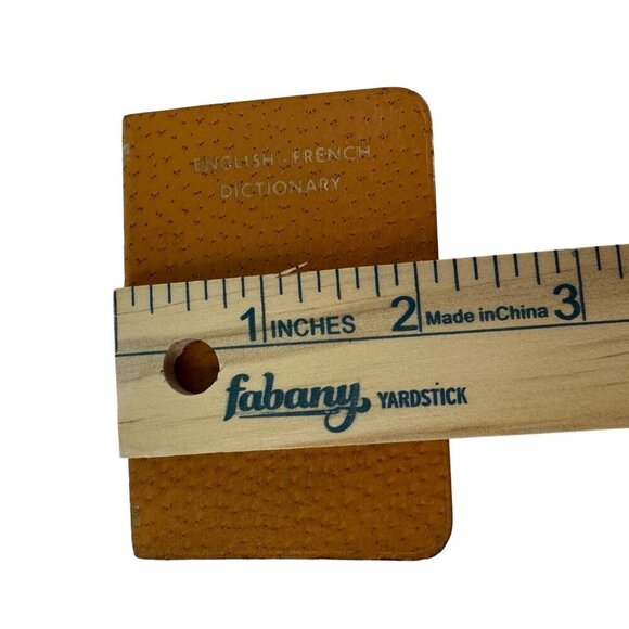 Vintage English French Midget Dictionary Leather Case Magnifying Glass Vintage - Picture 11 of 12